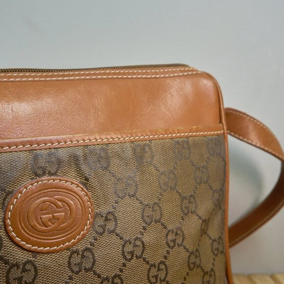 GUCCI GG Supreme Authentic Vintage 80s Collectible Crossbody Bag, Made in Italy - Picture 4 of 16